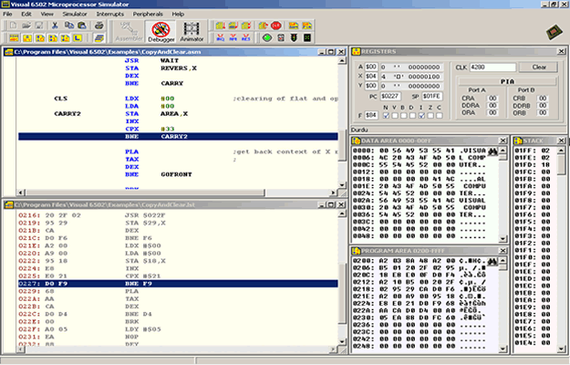 Visual 6502 Simülatörü