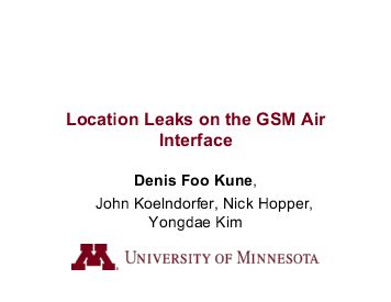 Location Leaks on the GSM Air Interface
