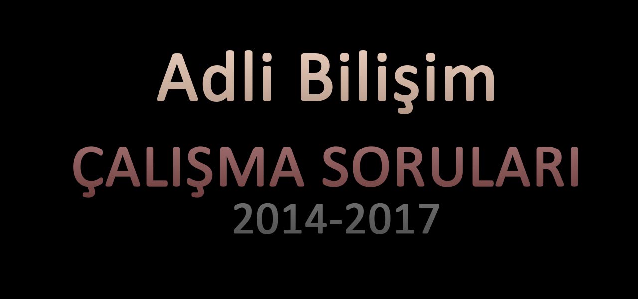 Adli Bilişim Yüksek Lisans Programı Çalışma Soruları