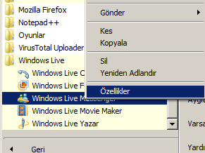 Windows 7 de Messenger’ı bildirim alanına gönderme