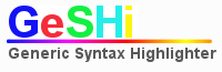 GeSHi – Generic Syntax Highlighter